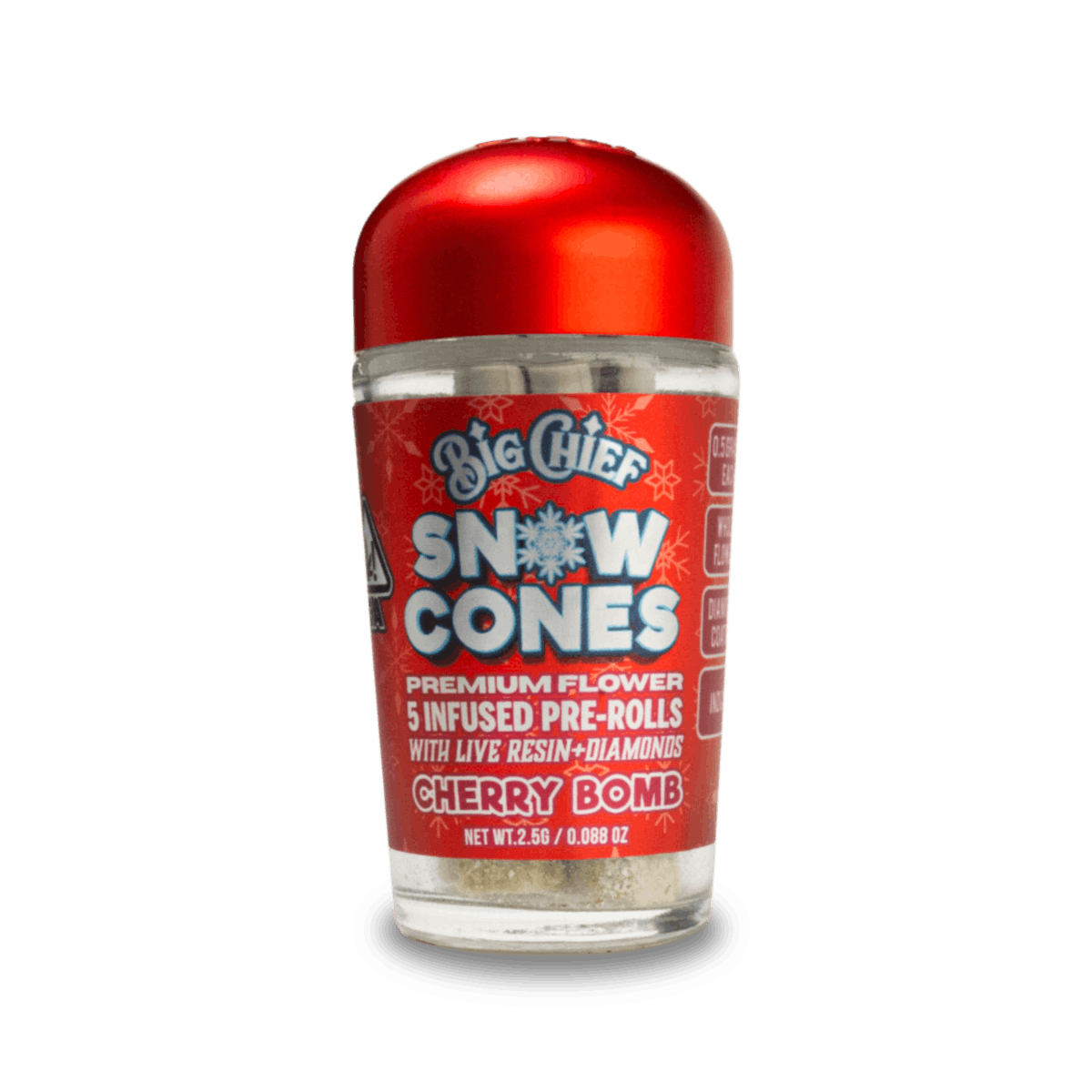 CHERRY BOMB - Snow Cone Infused Pre-Rolls 5 Pack