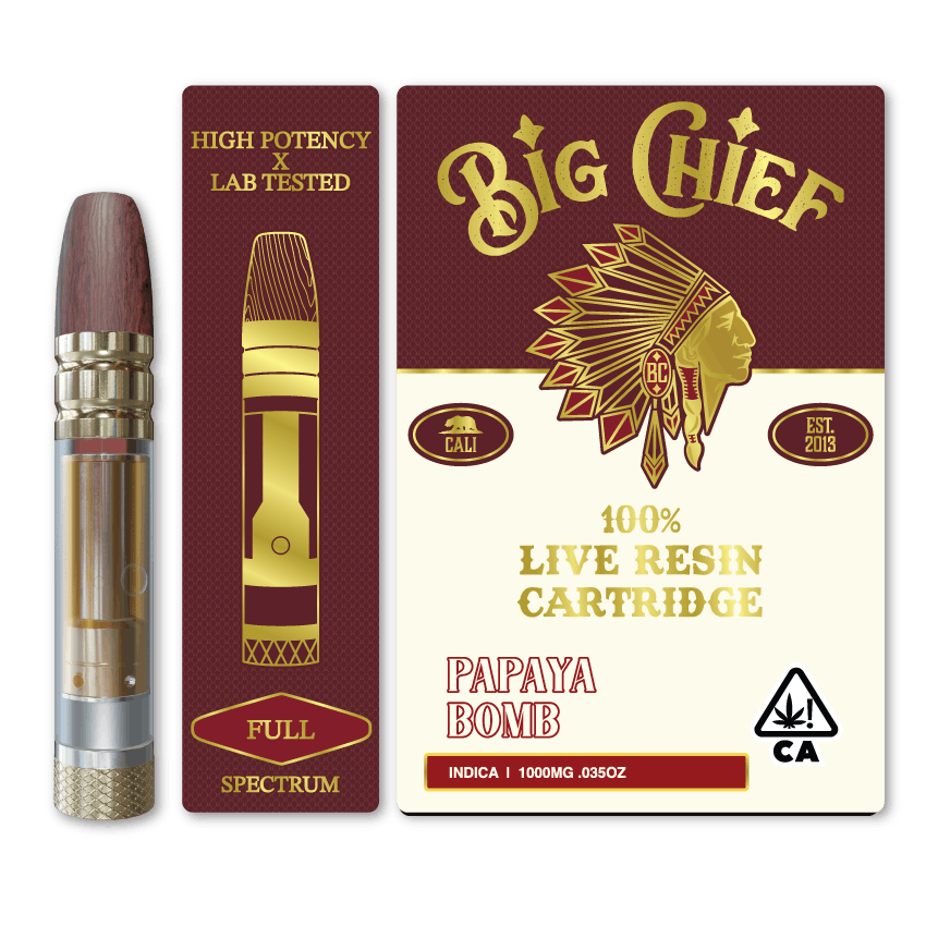 PAPAYA BOMB - 100% Live Resin 1G Cartridge