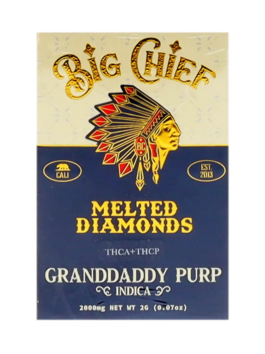 Granddaddy Purp Big Chief Melted Diamonds THCA+THCP Cart 2G
