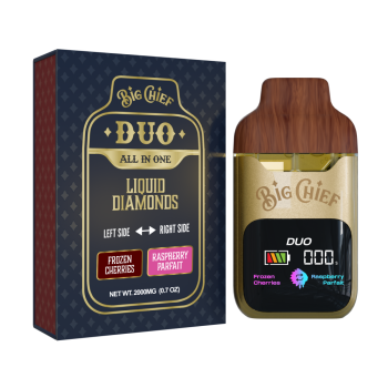 Frozen Cherries | Raspberry Parfait DUO – Big Chief Liquid Diamonds All-in-One Vape | 2g